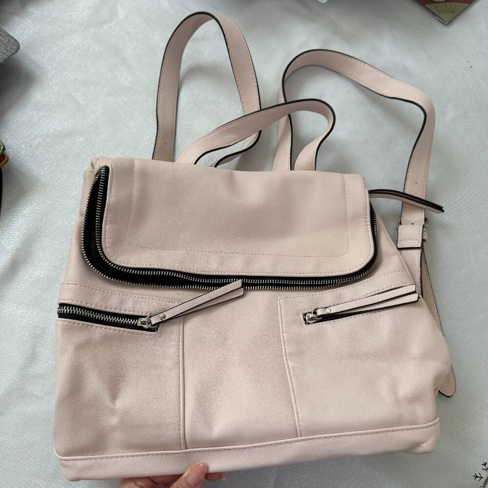 Mossimo Light Pink Leather Tote-Backpack